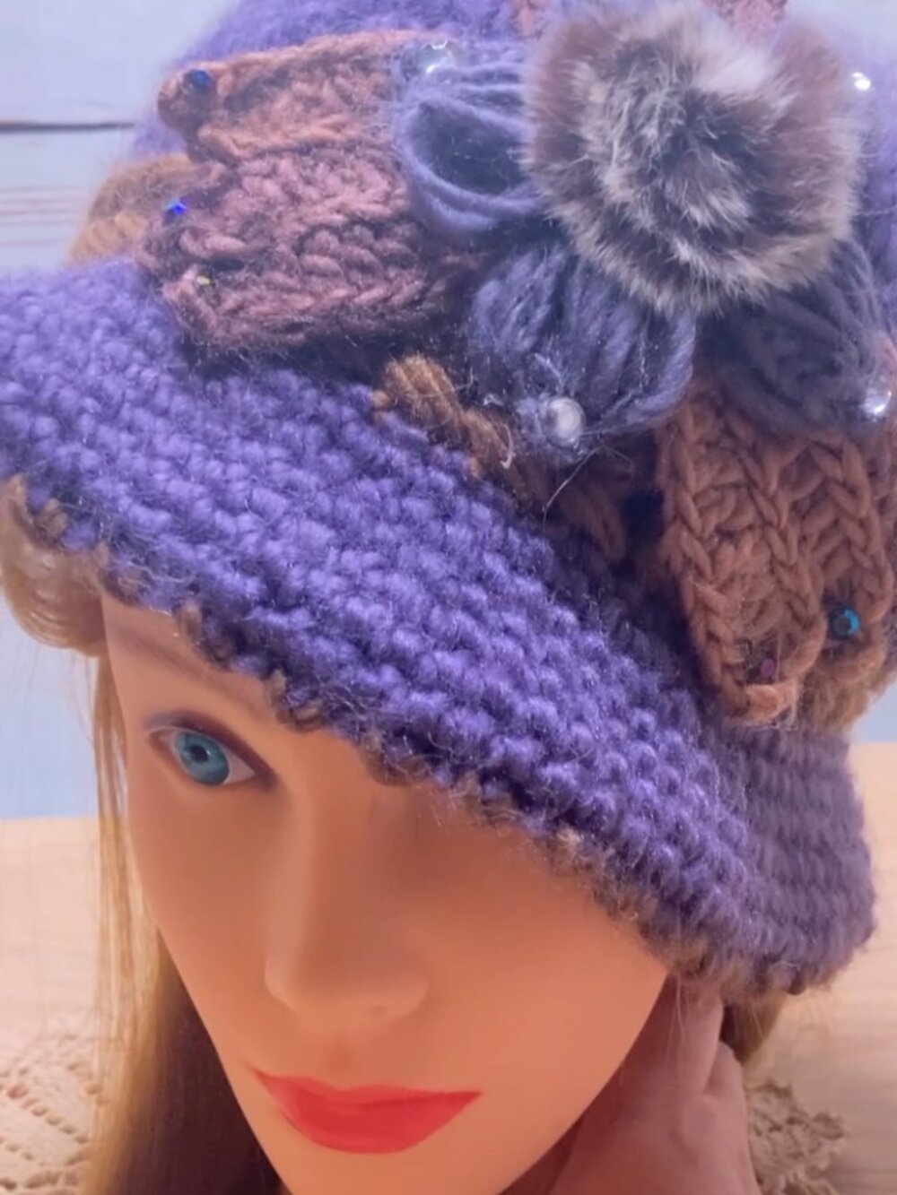 Handselected Boho Crochet Lined Hat & Handcrafted Lace Earring Boutique Set - Picture 8 of 8